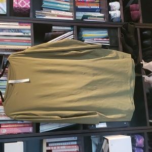 Lululemon Back in Action long sleeve dress - olive green, EUC size 6
